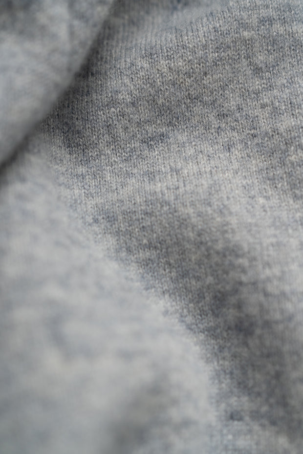 Eleocharis Long Blueish-Grey Cashmere Cardigan With Belt