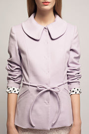 LEDODENDRON LUXURIOUS LILAC CASHMERE WOOL BLEND JACKET