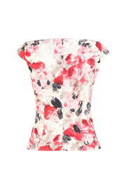 CLIVIA RED FLORAL BLOUSE