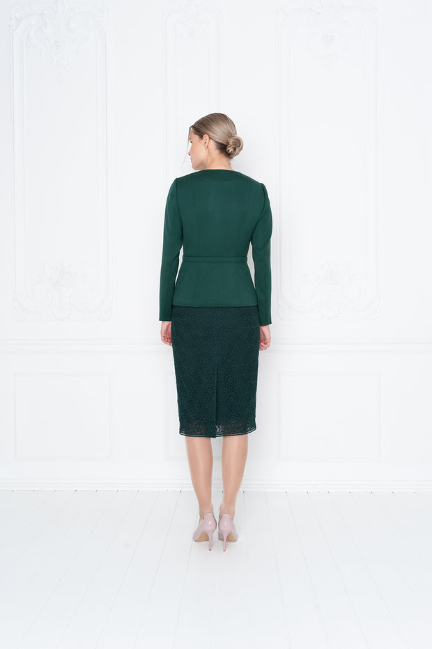 MEDINILLA FOREST GREEN WOOL JACKET