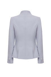OLEANDRA LILAC WOOL JACKET WITH CRYSTAL EMBROIDERY