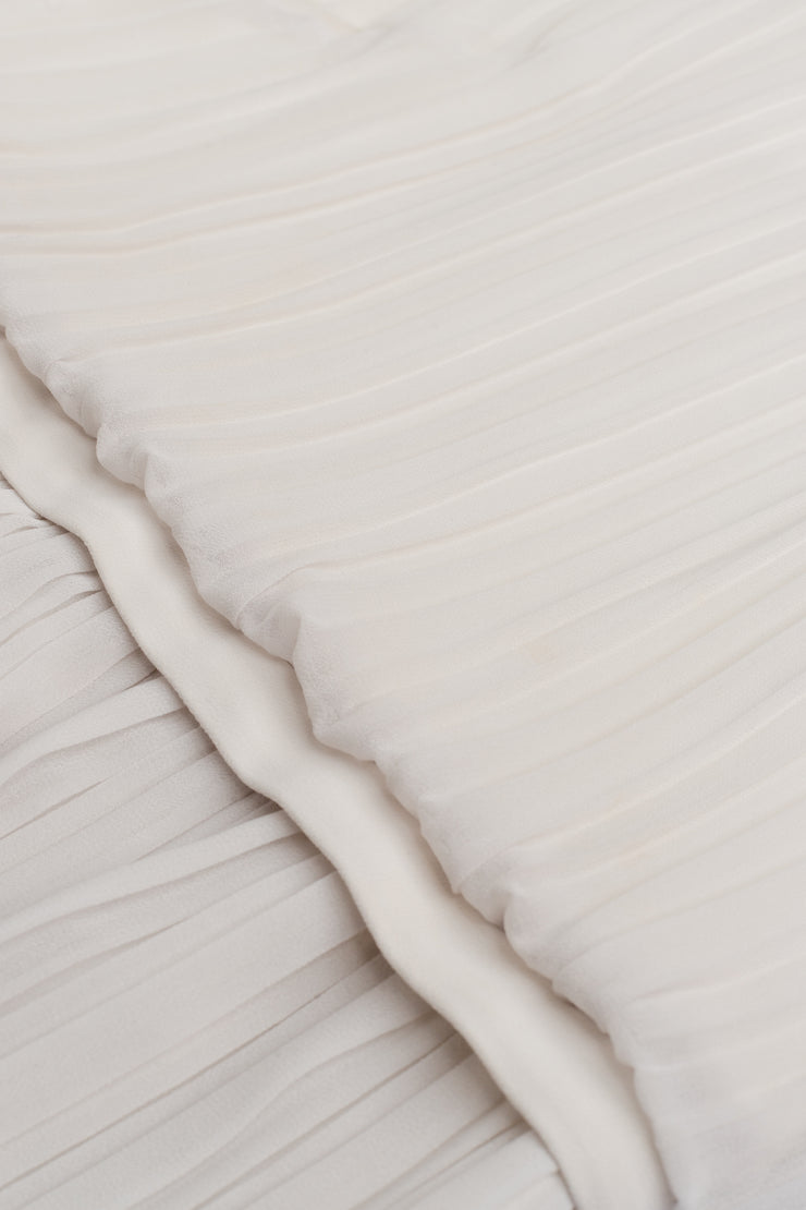 MERREMIA SHORT OFF-WHITE PLEATED DRESS