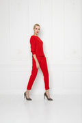 LITTORELLA BLACK SILK JUMPSUIT WITH AN OPEN BACK