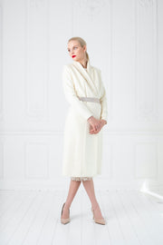 LIMONIUM IVORY WOOL LIGHTWEIGHT COAT