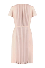 LUETKEA NUDE PINK DRESS WITH A PLEATED BACK DETAIL