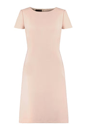 LUETKEA NUDE PINK DRESS WITH A PLEATED BACK DETAIL