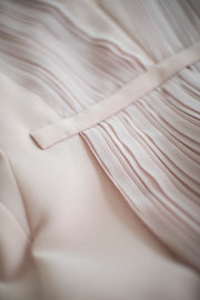 LUETKEA NUDE PINK DRESS WITH A PLEATED BACK DETAIL