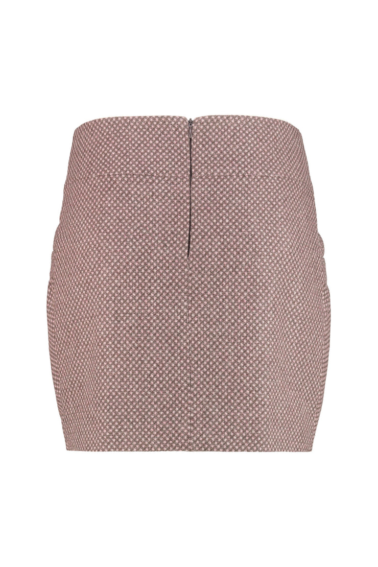 NORA LIGHT BROWN SHORT SKIRT WITH POCKETS