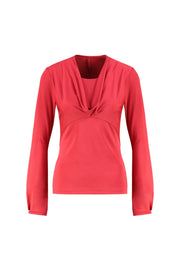 CATHY RED SLIM BLOUSE