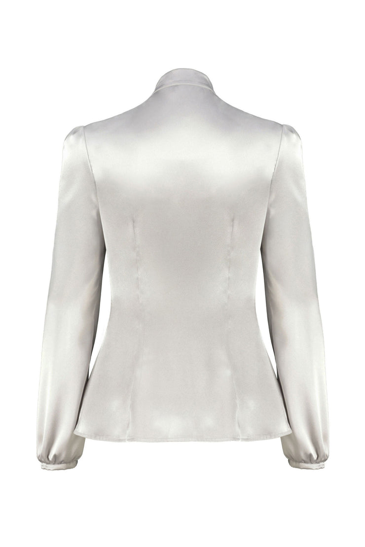 JENNY SILVER BOW BLOUSE