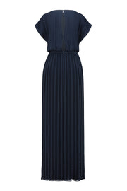 MERREMIA NAVY BLUE PLEATED GOWN