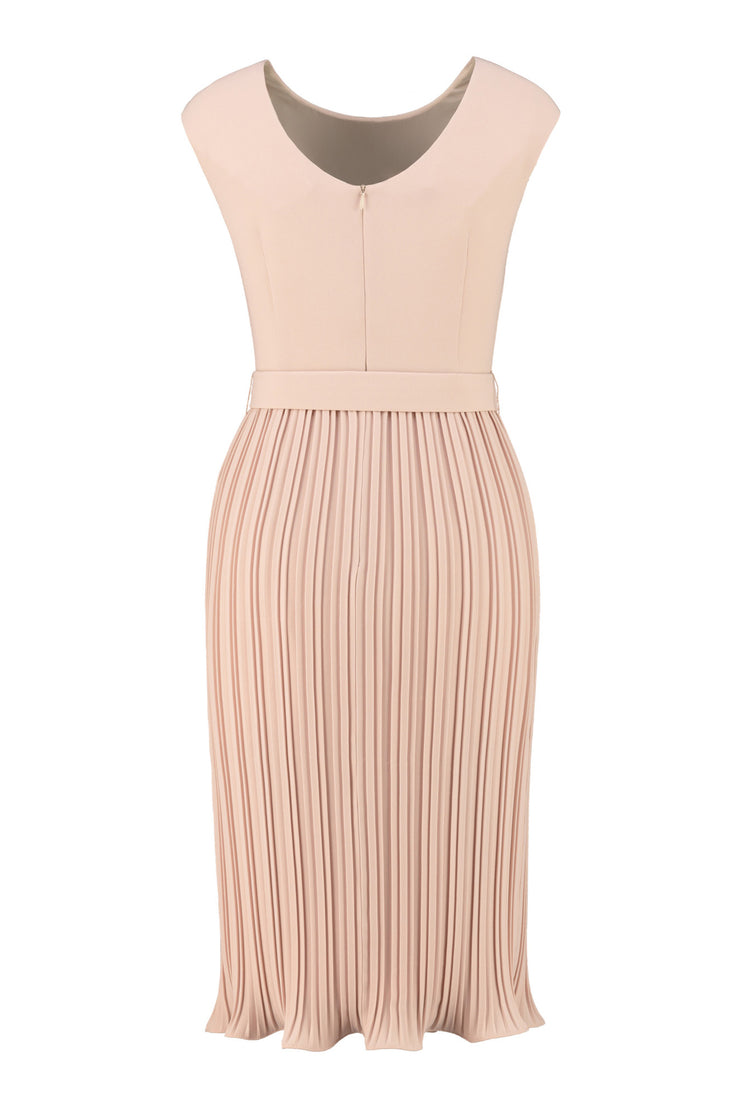 LUNARIA NUDE PINK BUTTERFLY-PLEATED COCKTAIL DRESS