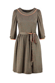 CROCUS DOTTED DRESS WITH SLEEVES