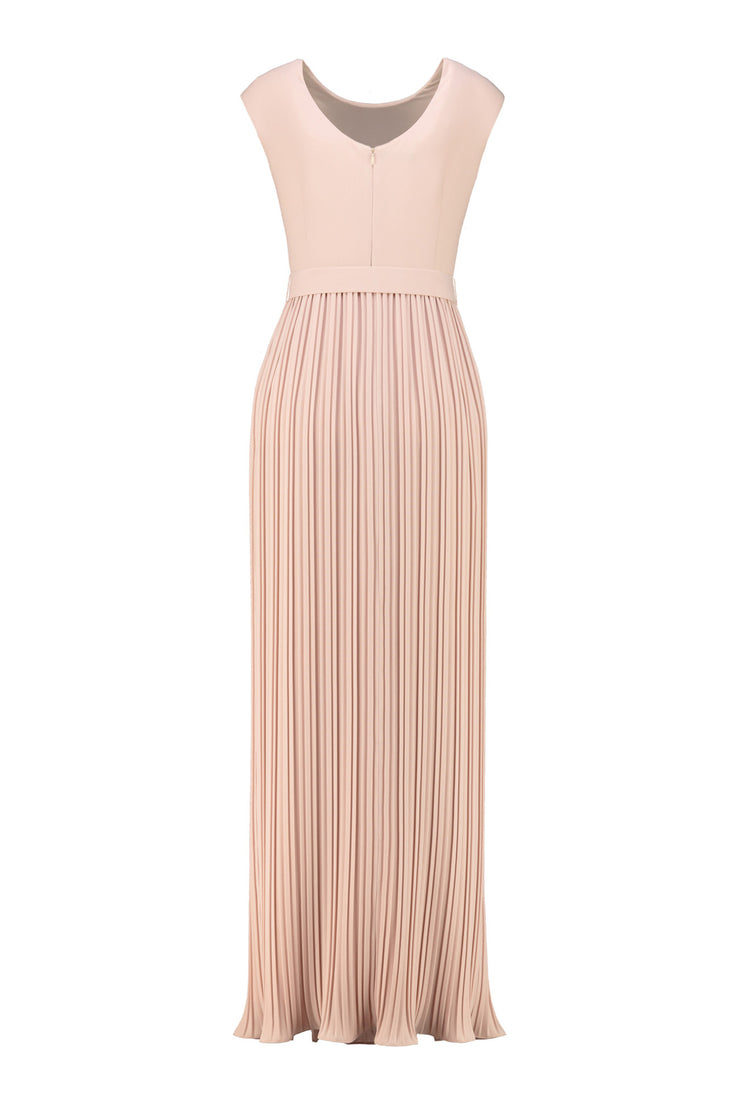 LUNARIA NUDE PINK PLEATED GOWN